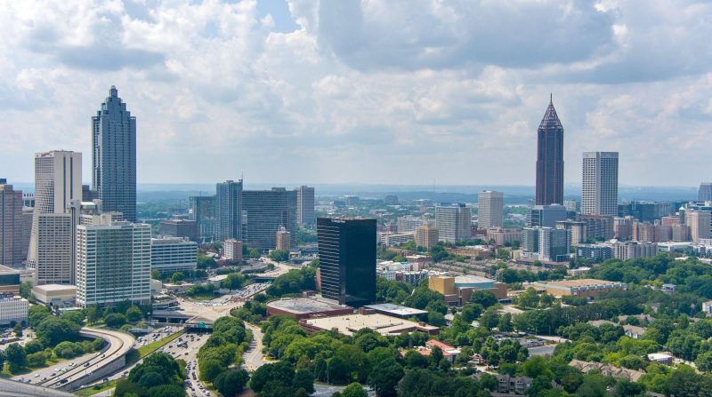 Atlanta skyline and commercial real estate submarkets served by Swartz Co